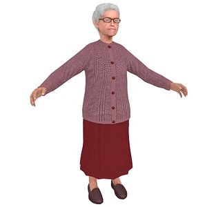 old woman 3D