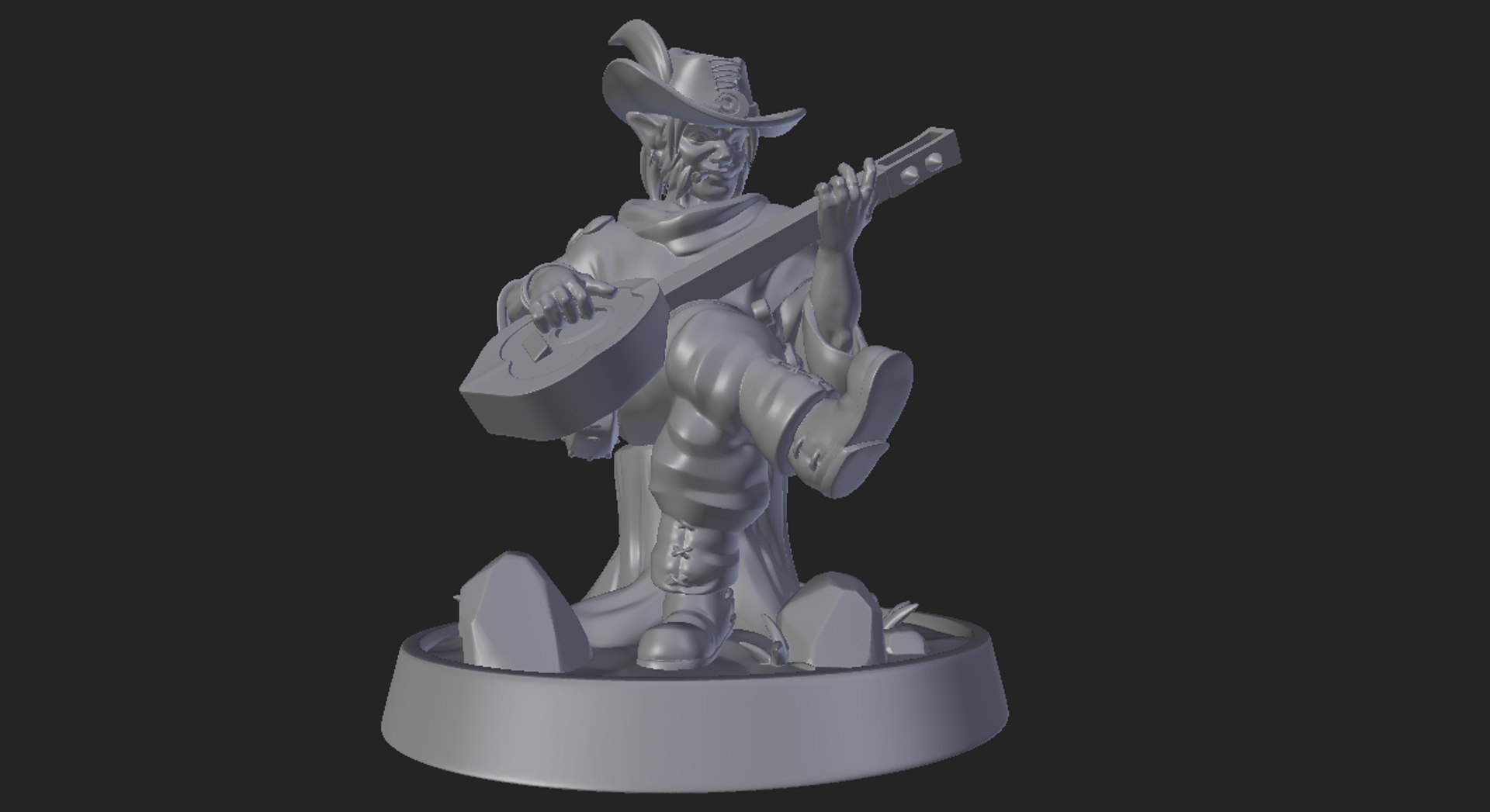 Music Man Statue 3D Model TurboSquid 1700925