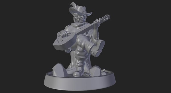 Music man statue 3D model - TurboSquid 1700925