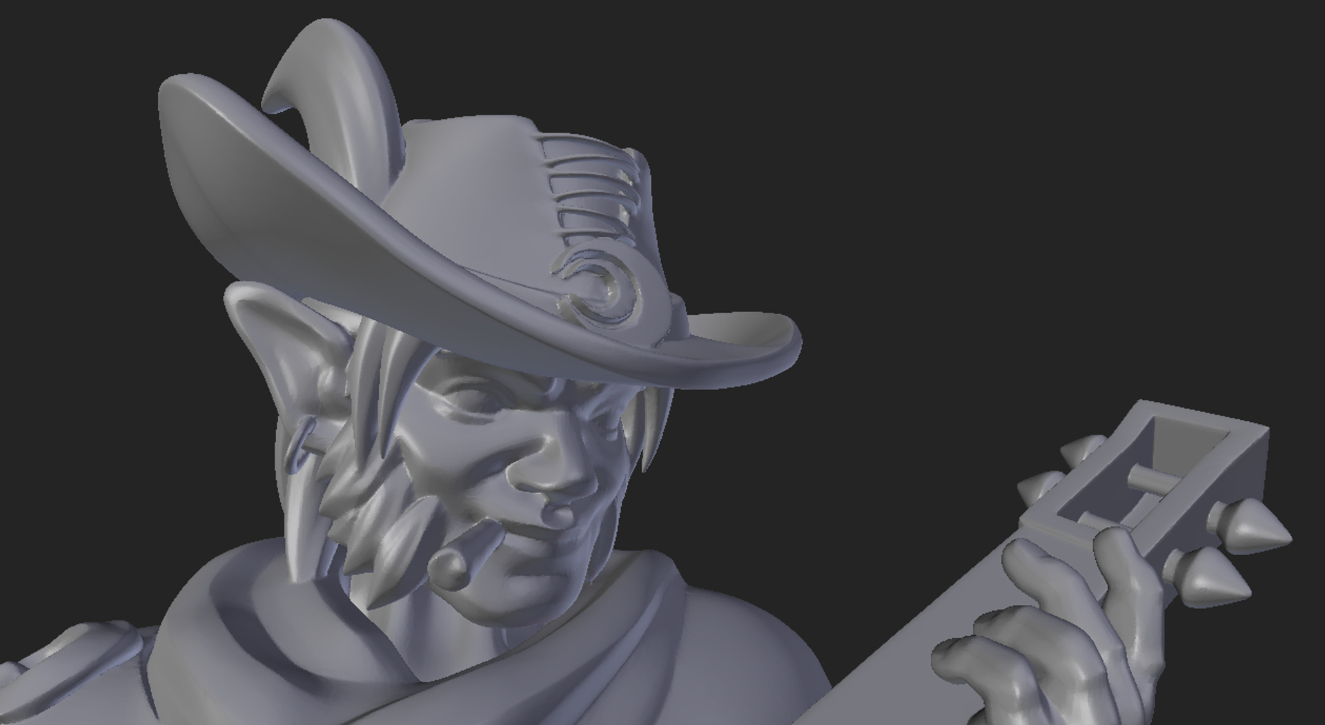 Music man statue 3D model TurboSquid 1700925