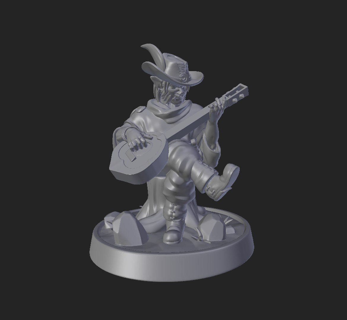 Music Man Statue 3D Model TurboSquid 1700925