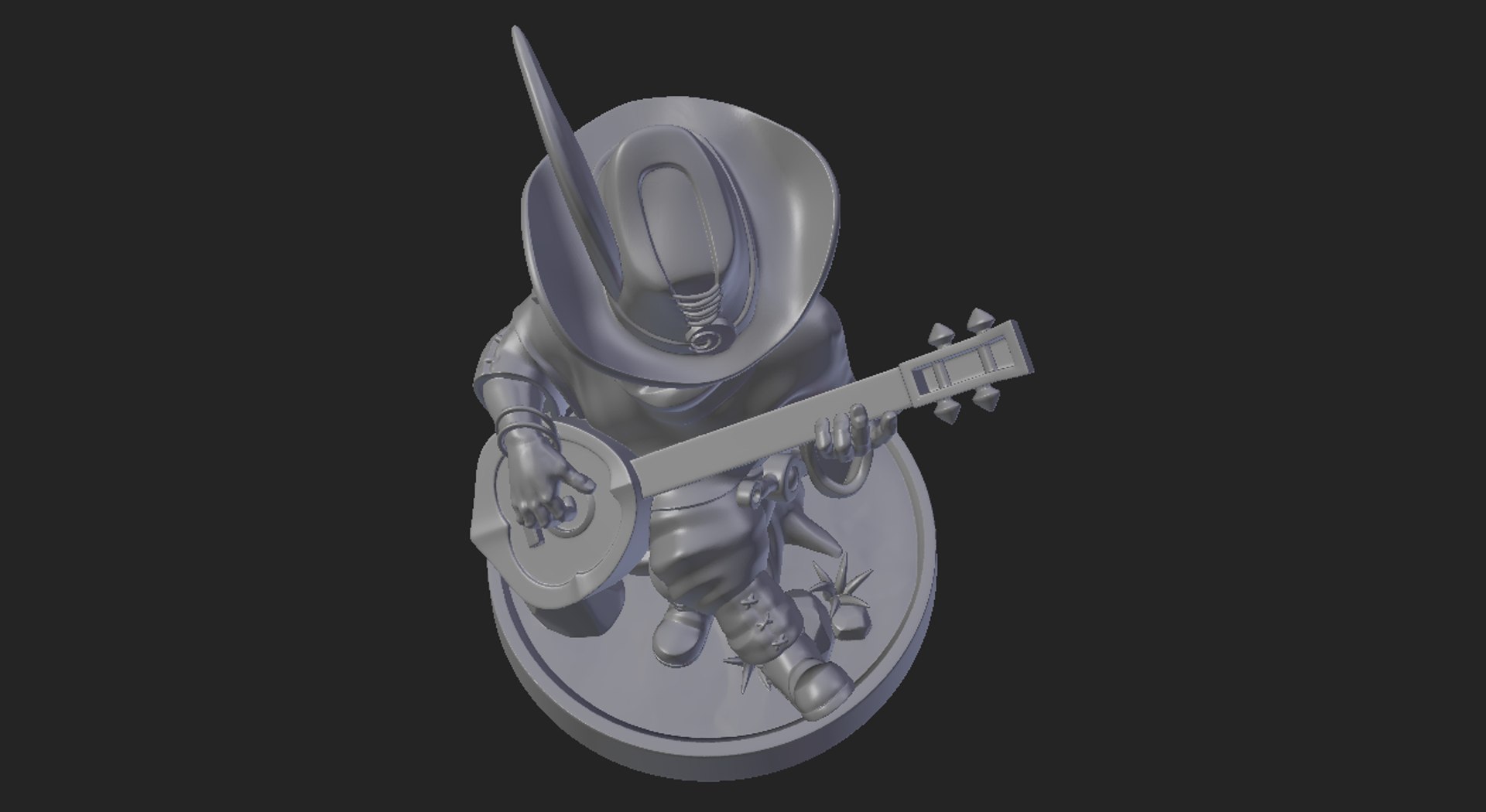 Music Man Statue 3D Model TurboSquid 1700925
