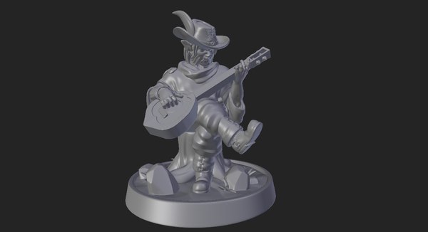 Music man statue 3D model - TurboSquid 1700925