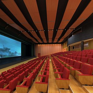 3D model theater auditorium