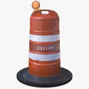 traffic drum light obj