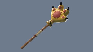 3D Monster Hunter Pet weapon cat paw hammer world rise capcom game cartoon toon rig arms model