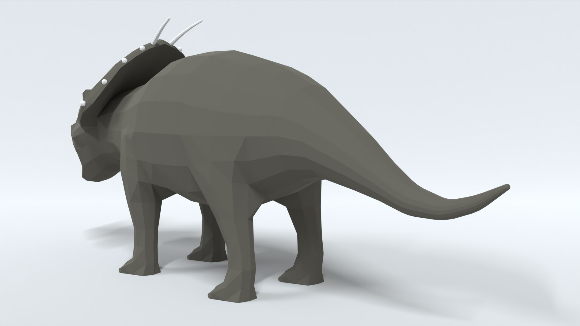 3D Low Poly Cartoon Achelousaurus Dinosaur - TurboSquid 1804662