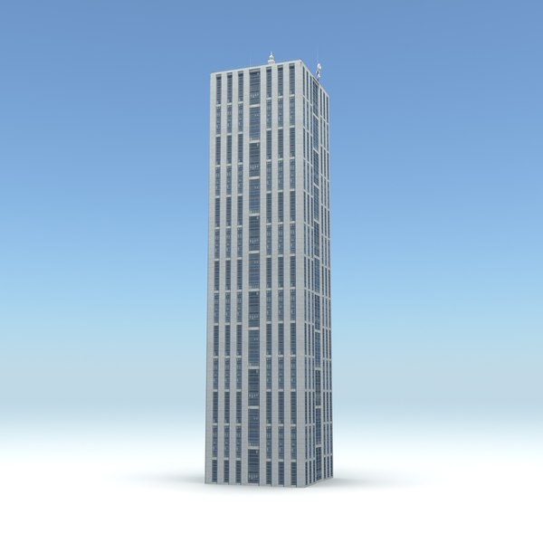 3d skyscraper 05 day night model