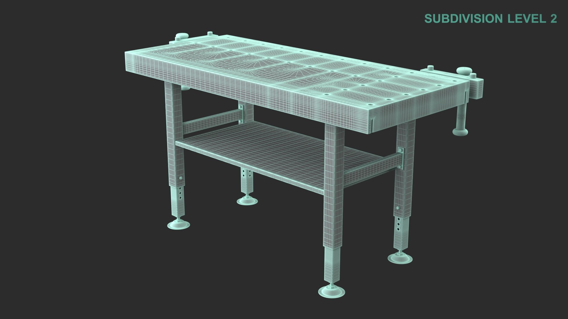 Workbench 3D model https://p.turbosquid.com/ts-thumb/E5/QtDJKy/0w/wireframe0003/jpg/1675147735/1920x1080/fit_q87/0642536d89e8e822bbfaec74159373d81392e3f2/wireframe0003.jpg