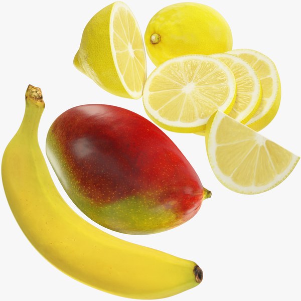 3D model Mango Banana and Lemons Collection V1