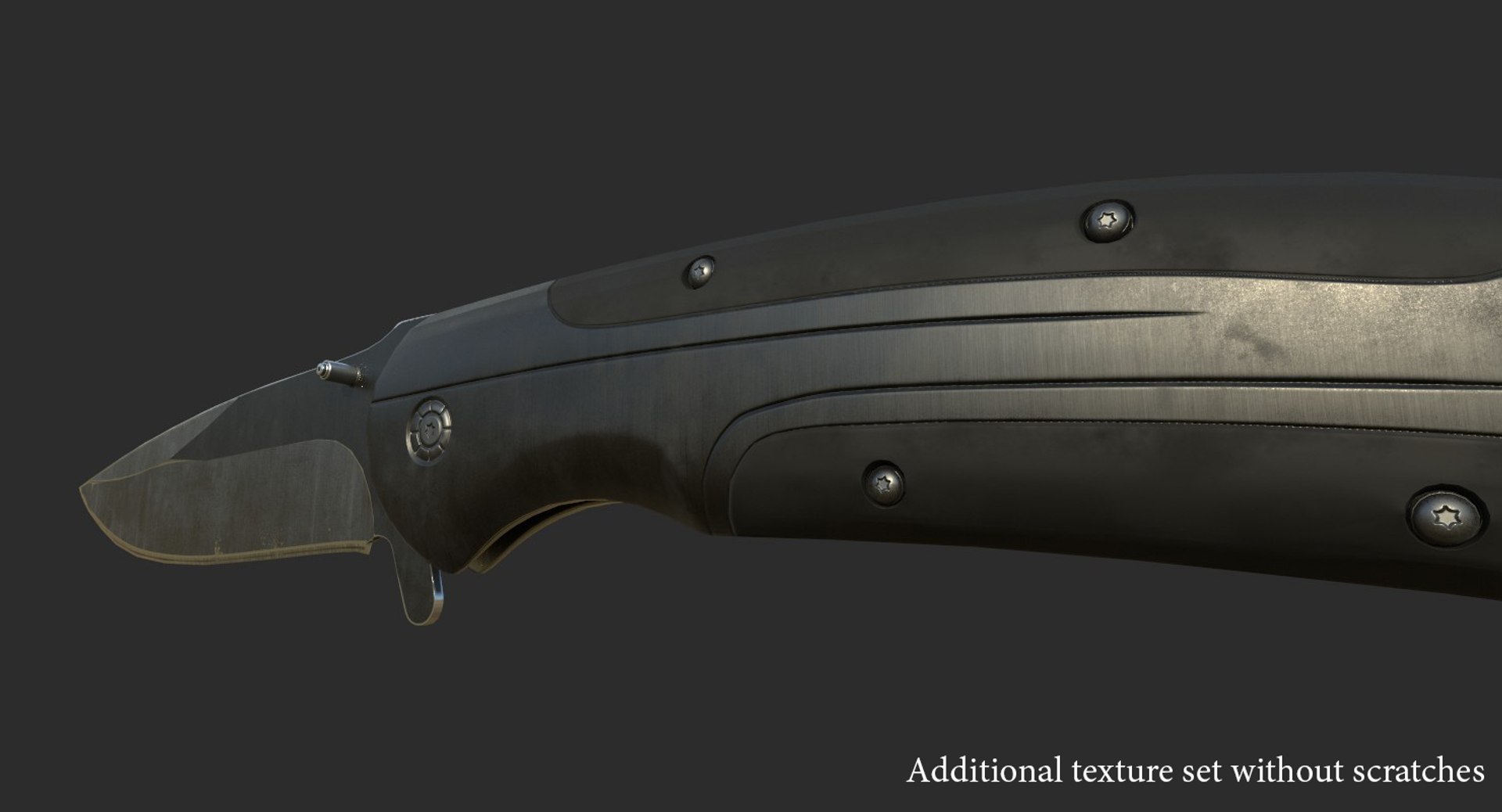 3d Model Knife Pbr Unity