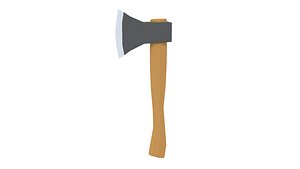 3D model Low Poly Cartoon Axe