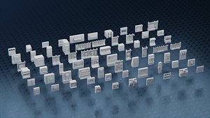 SCIFI WALL-PANEL KITBASH - PACK - ASSET - PROP - GREEBLE
