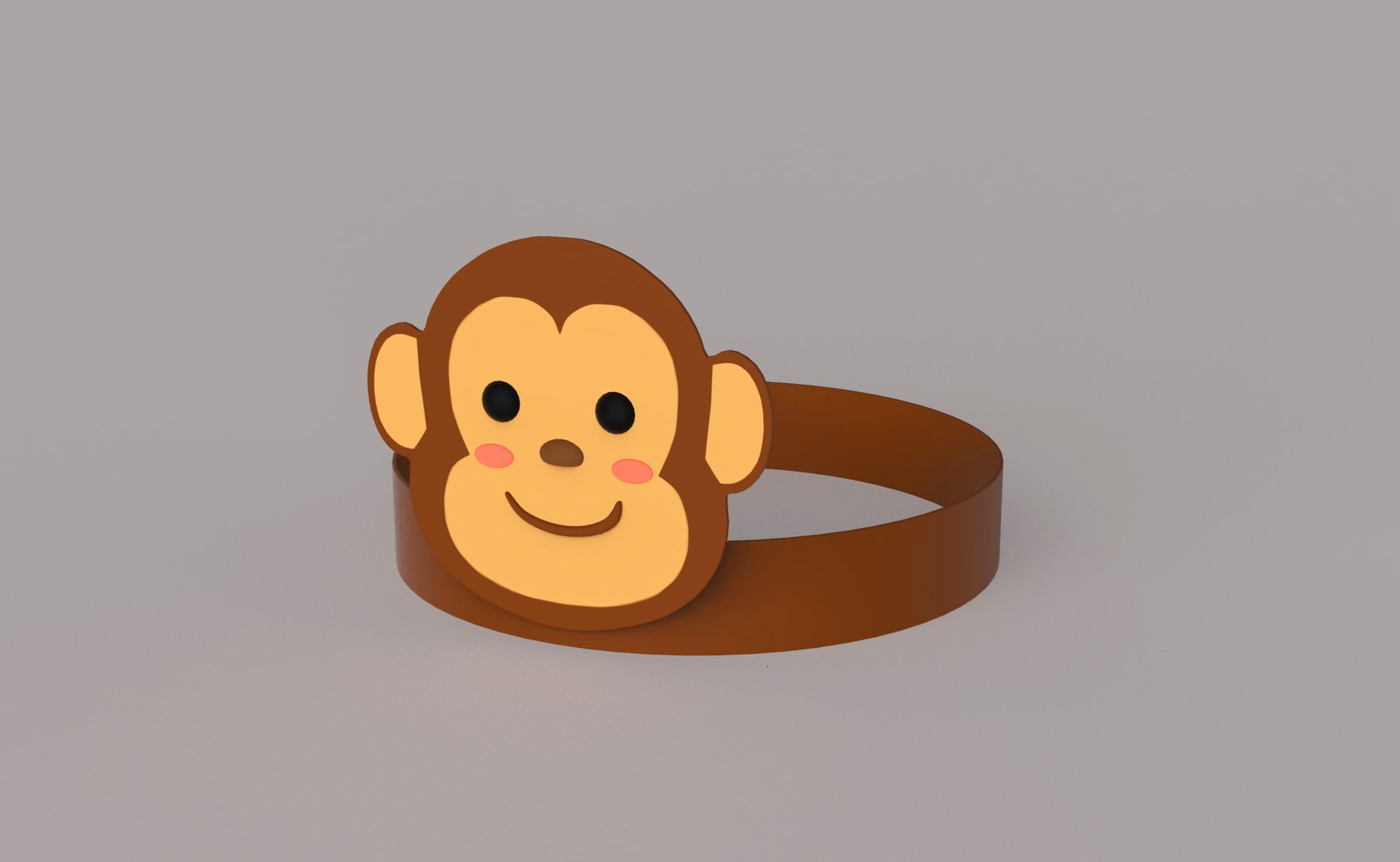 Paper Monkey Headband 3D Model - TurboSquid 2265638