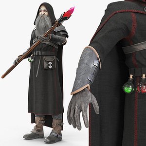 3D Character Dark Wizard Rigged