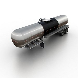 petrol tank semitrailer 3d model