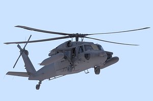 s-70 military helicopter obj