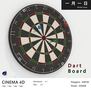 3D Dart board model
