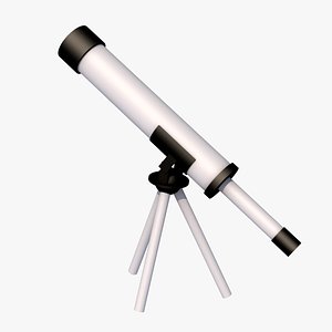 3d telescope on a transparent background model