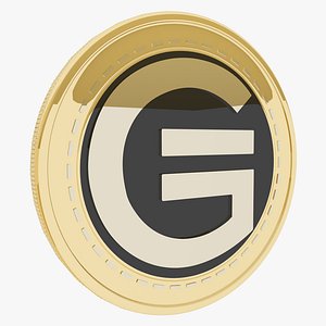 GameCredits Cryptocurrency Gold Coin 3D model