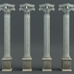 3d model of pillar classic