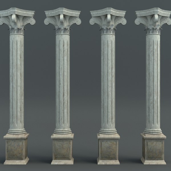 3d model of pillar classic