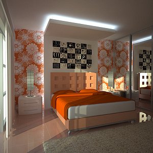 bedroom bed 3d model