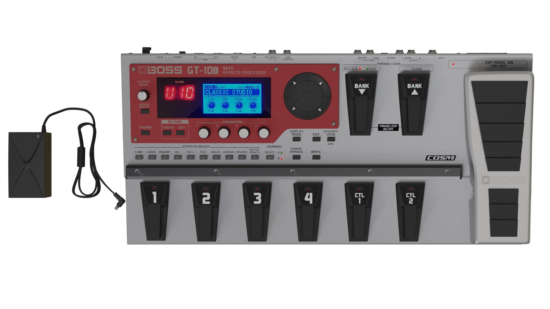 3D Model Boss Gt10B Bass Guitar Processor TurboSquid 1850038