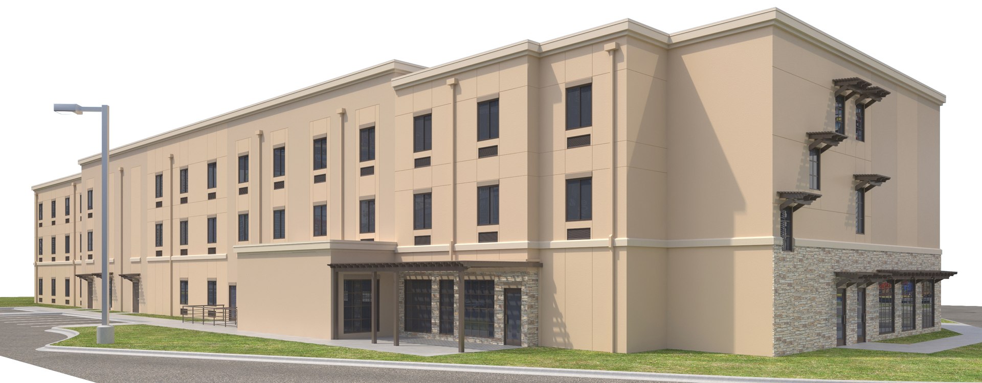 Comfort Inn Suites Site Model - TurboSquid 1334560