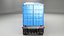 3D Generic Semi Truck with ISO Shipping Container Trailer