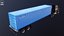 3D Generic Semi Truck with ISO Shipping Container Trailer