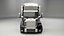 3D Generic Semi Truck with ISO Shipping Container Trailer