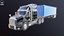 3D Generic Semi Truck with ISO Shipping Container Trailer