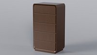 Low Poly vertical 5 drawer chest highboy style 3D Model StemCell UV 4K PBR Textures