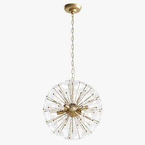 Libra Luxurious Glamour Collection Daisy Champagne Pendant Chandelier 3D model
