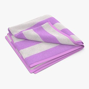 Beach Towel 2 Pink 3D Model
