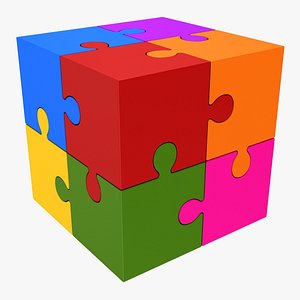 3D puzzle cube model