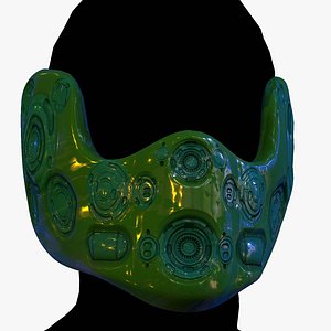 Gas mask respirator scifi futuristic model 3D model 3D