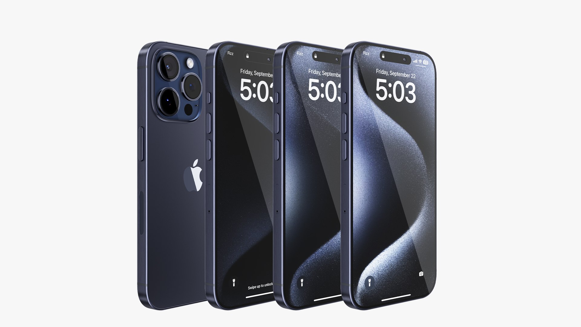 3D IPhone 15 Pro Blue Titanium - TurboSquid 2133398