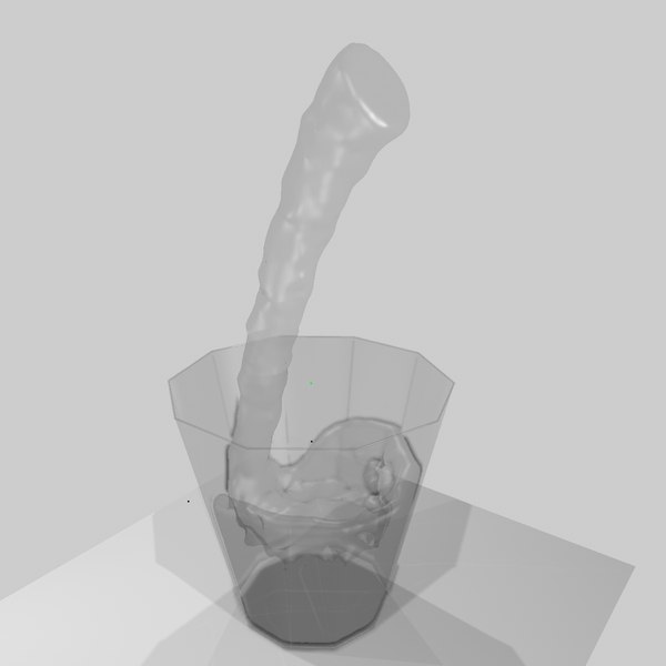 3D animation flowing glass cup - TurboSquid 1360128