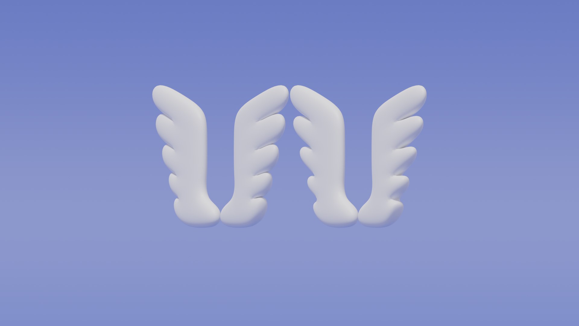 Cartoon Cute Wings Collection 1 3D Model - TurboSquid 2147921