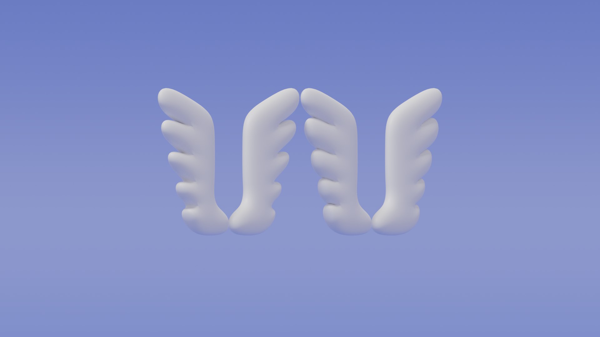 Cartoon Cute Wings Collection 1 3D Model - TurboSquid 2147921