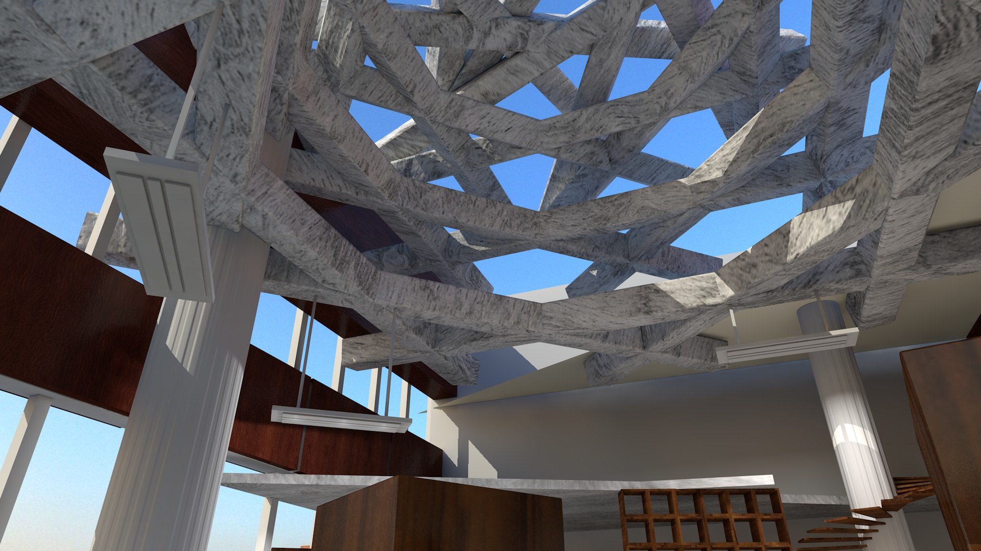 Office Loft Atrium Environment Obj