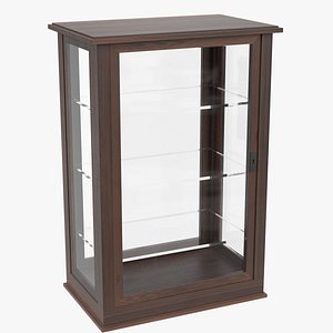Wooden display cabinet 3D