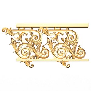 Classic Iron Railing 01 3D