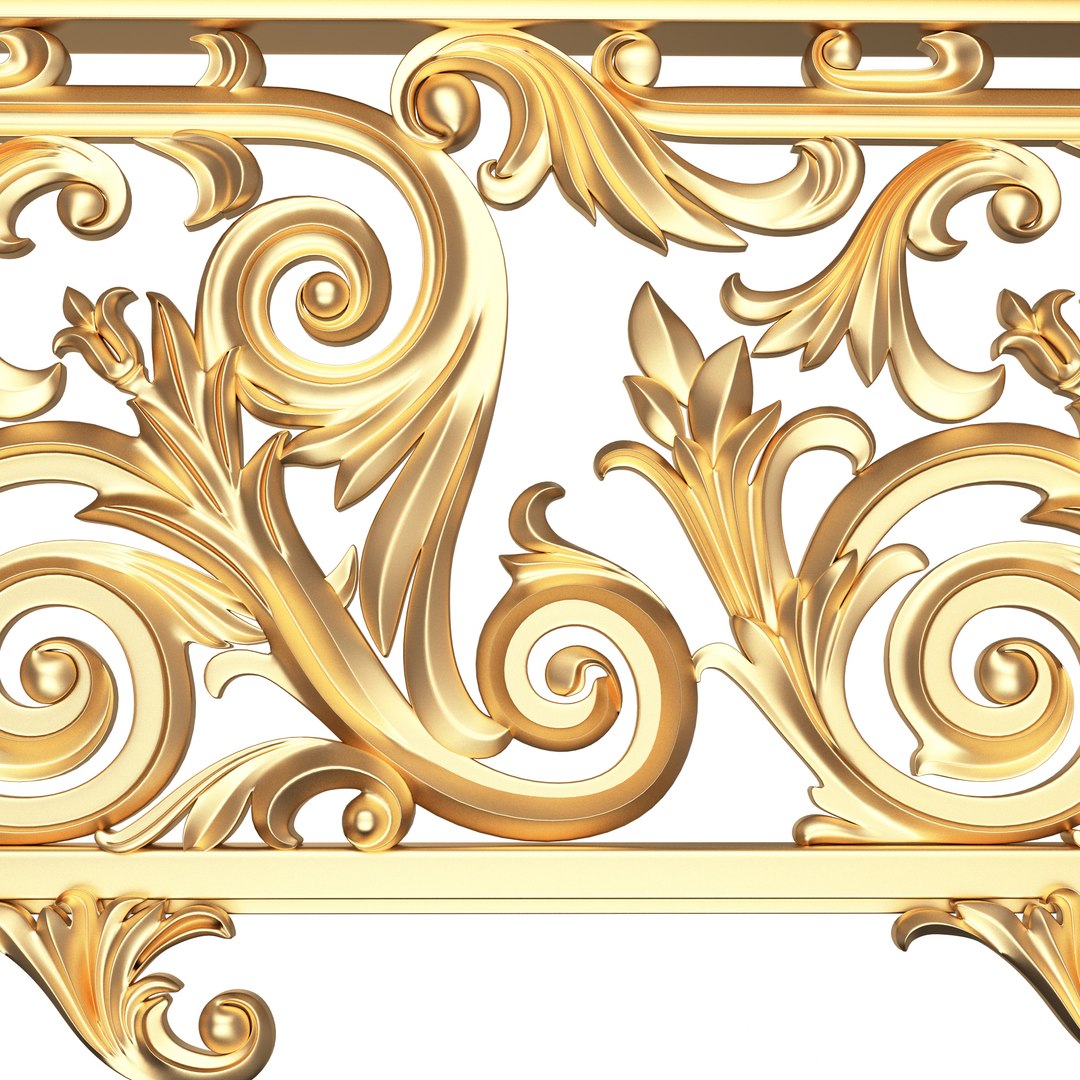 Classic Iron Railing 01 3D - TurboSquid 1765562