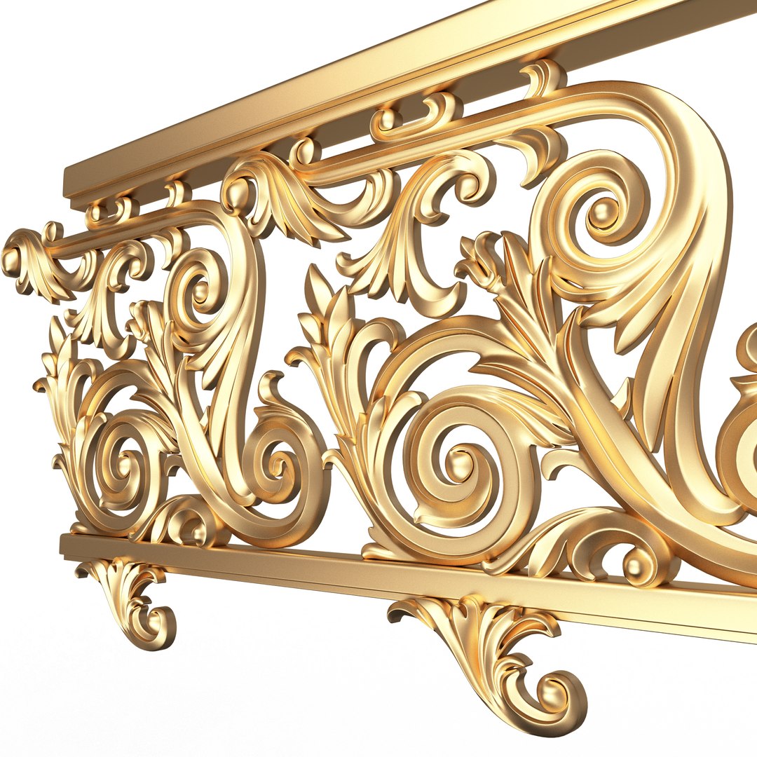 Classic Iron Railing 01 3D - TurboSquid 1765562