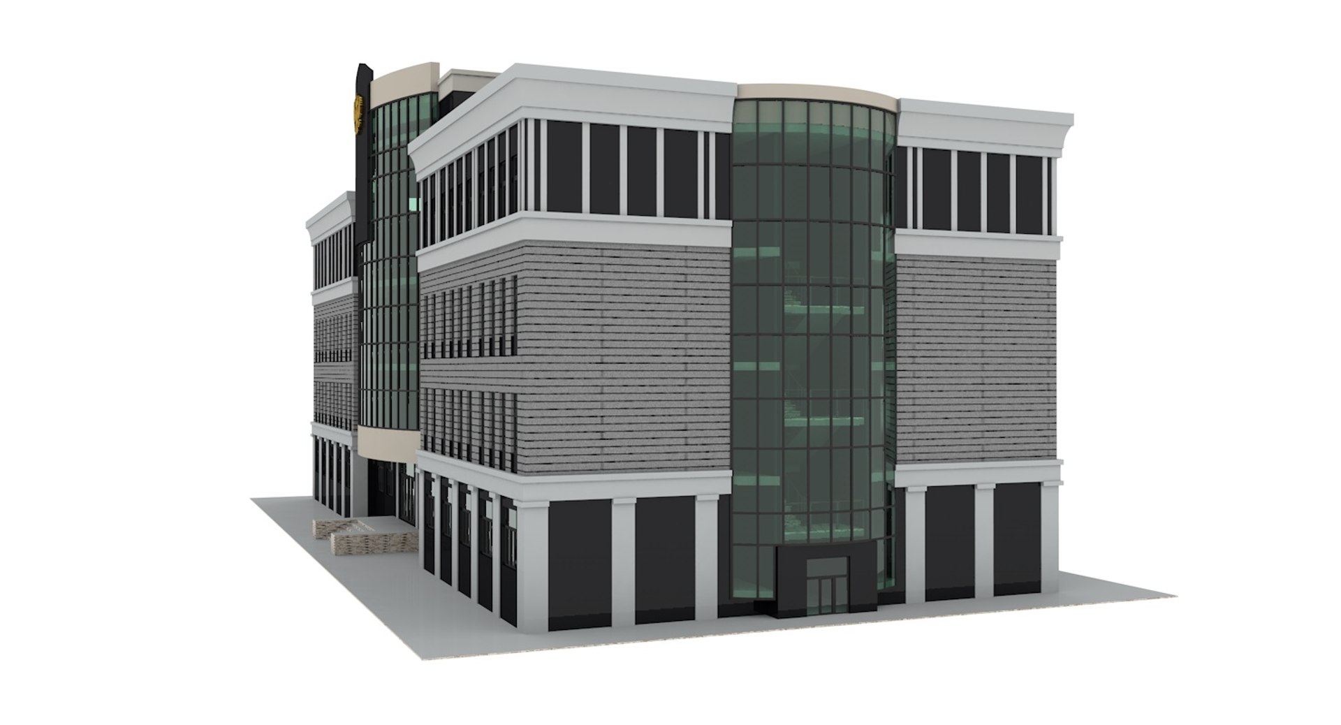 Court House 3D Model - TurboSquid 1236403