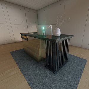 reception counter 3D