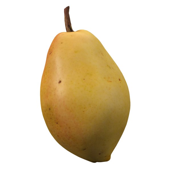 realistic yellow pear 3D model